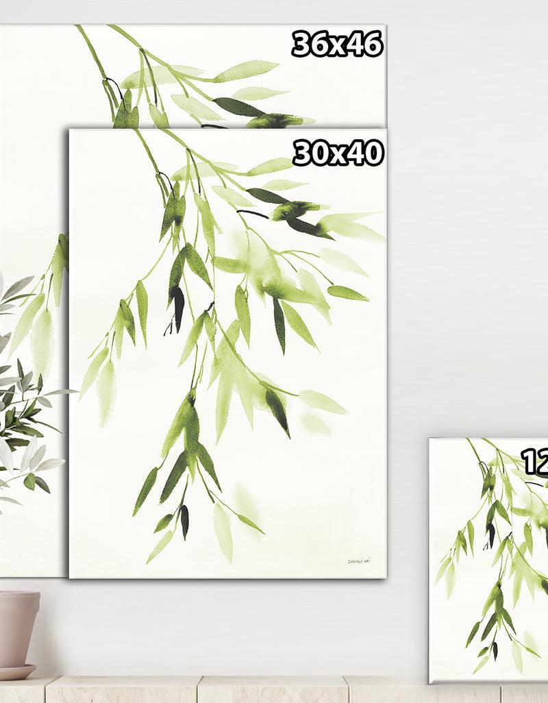 Designq Simplist Bamboo Leaves I - Lake House Gallery-wrapped Canvas