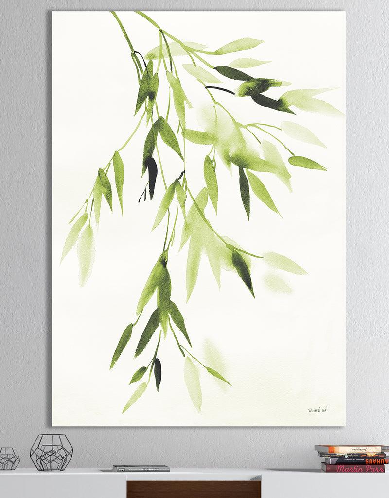 designq Simplist Bamboo Leaves I - Lake House Gallery-wrapped Canvas
