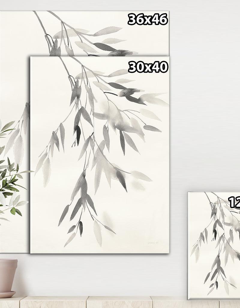 Designq Simplist Bamboo Leaves IV - Cabin & Lodge Canvas Artwork