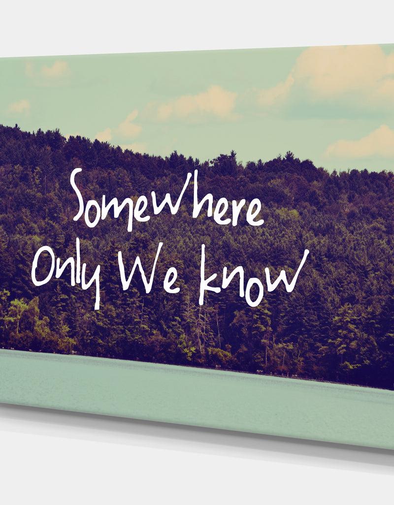 Designq Somewhere Only We Know I - Cottage Canvas Artwork