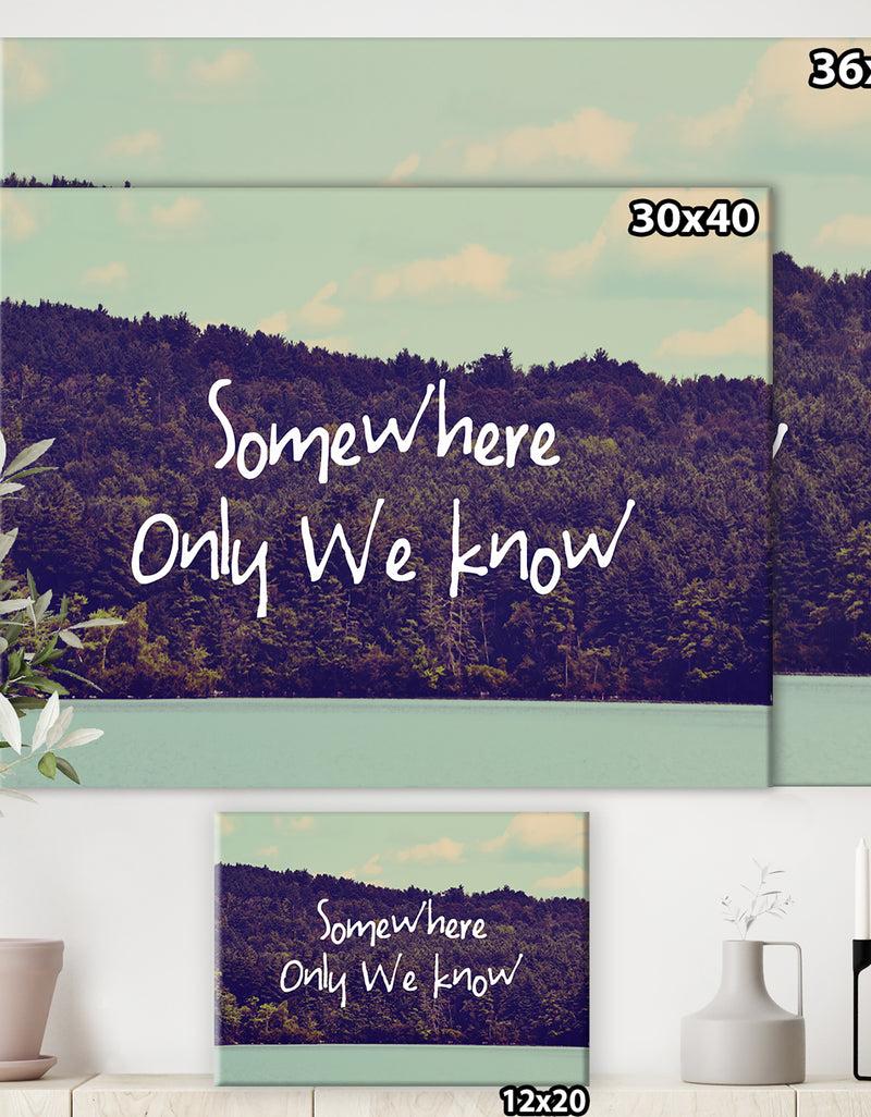 Designq Somewhere Only We Know I - Cottage Canvas Artwork