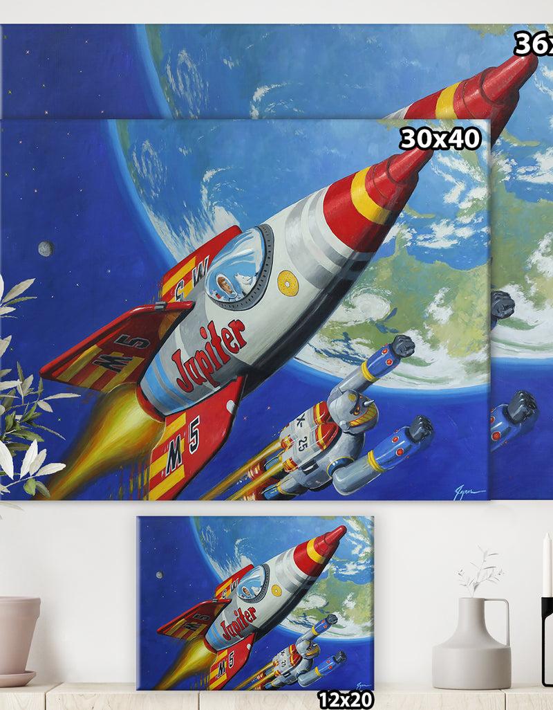 Designq Space Patrol 2 - Modern & Contemporary Canvas Wall Art