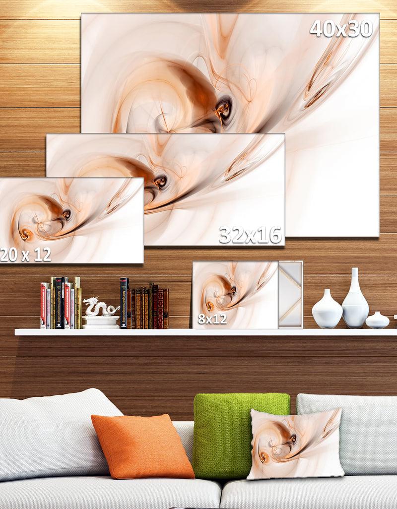 Designq Spiral Nebula Space Orange - Abstract Digital Canvas Print