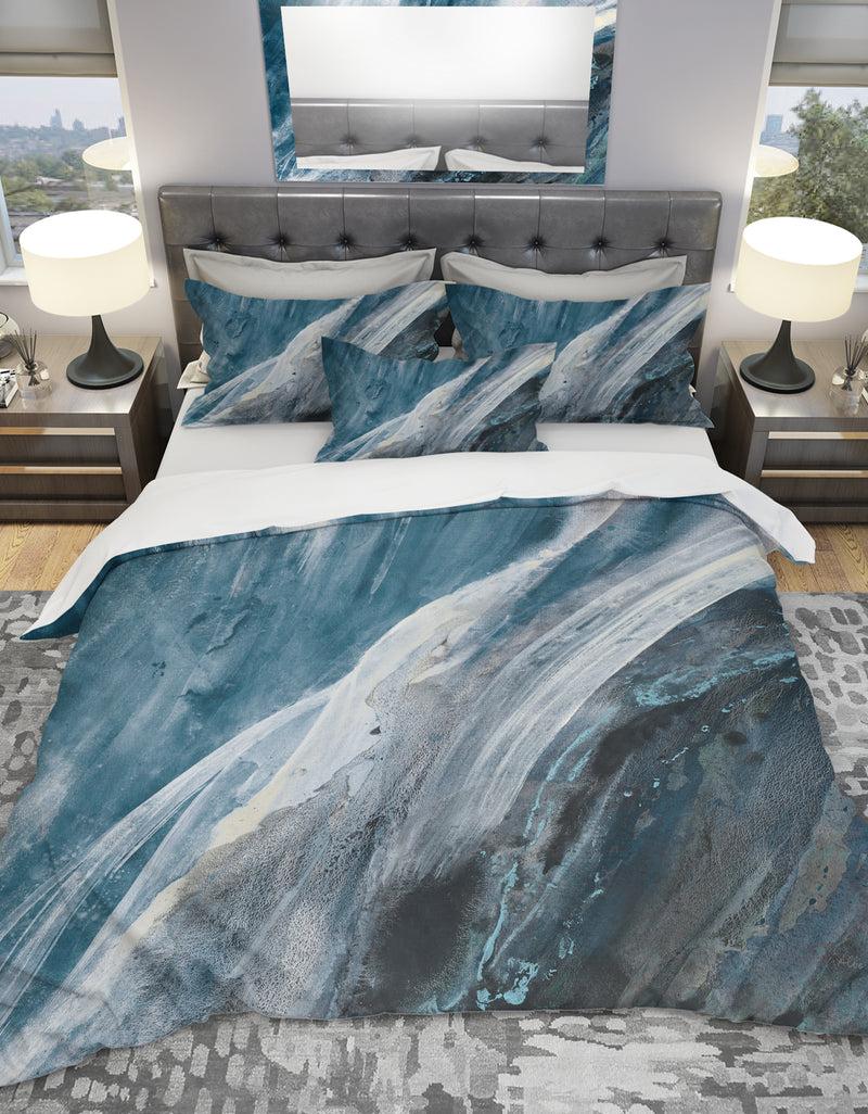 designq Splash Blue Indigo - Geometric Duvet Cover Set