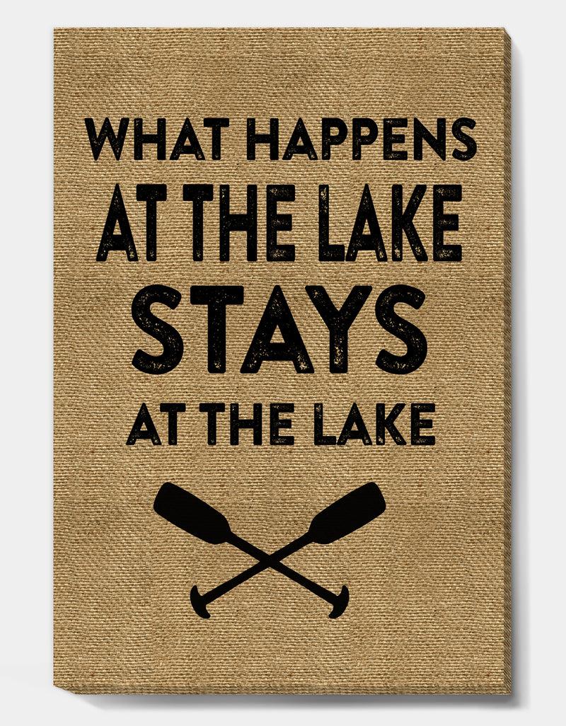 Designq Stays At The Lake - Lake House Canvas Wall Art