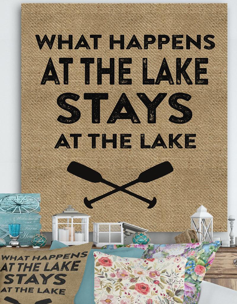 designq Stays At The Lake - Lake House Canvas Wall Art