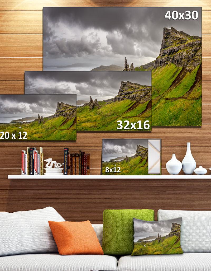 Designq Storr Mountains Panorama - Landscape Photo Canvas Print