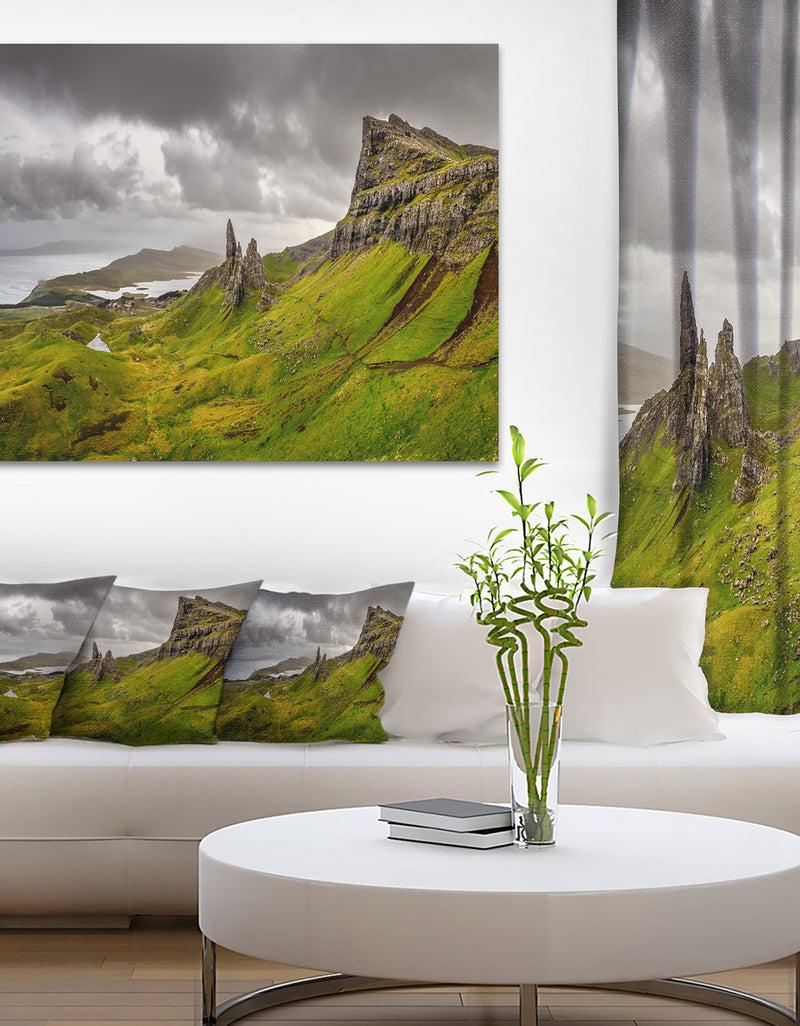 designq Storr Mountains Panorama - Landscape Photo Canvas Print