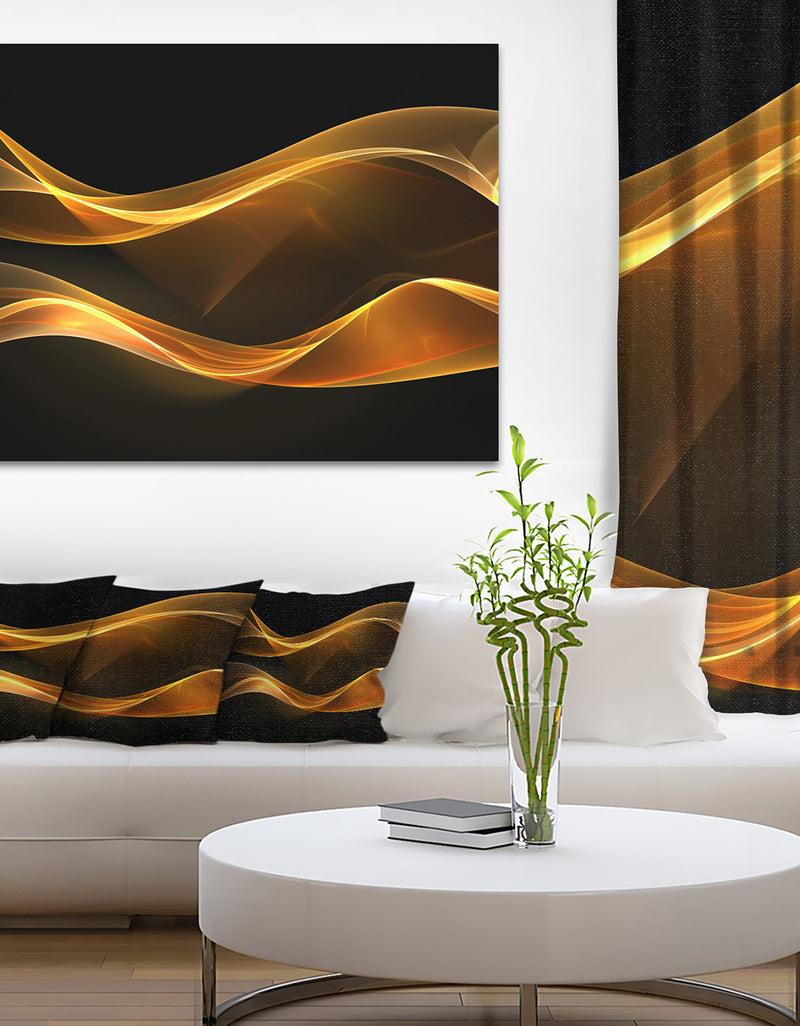 designq Straight Pink Waves - Abstract Digital Art Canvas Print