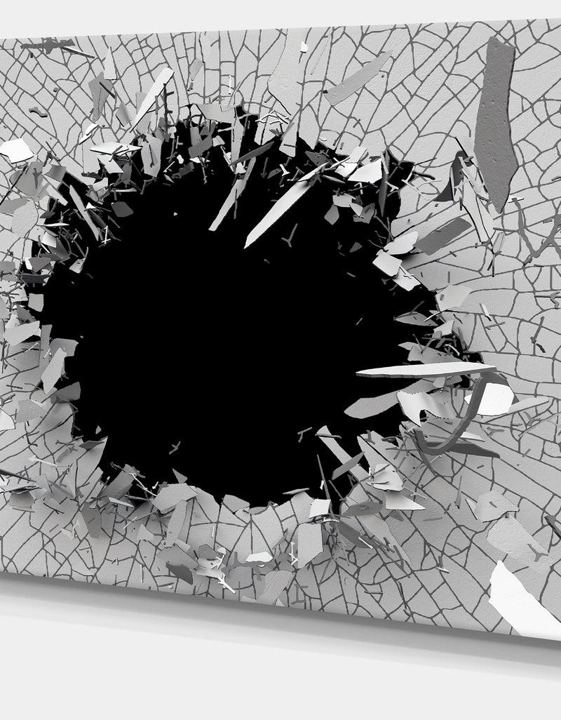 Designq Strick & Bolton 'Abstract Broken Wall 3D Design - Canvas Wall Art