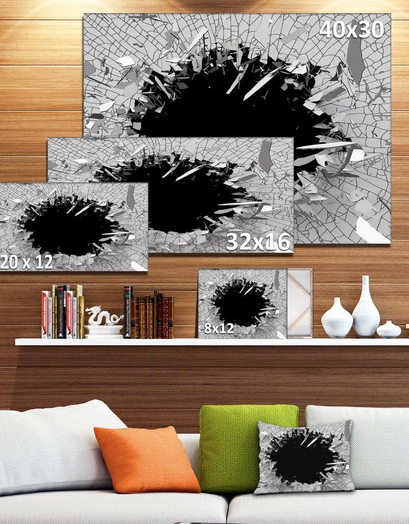 Designq Strick & Bolton 'Abstract Broken Wall 3D Design - Canvas Wall Art