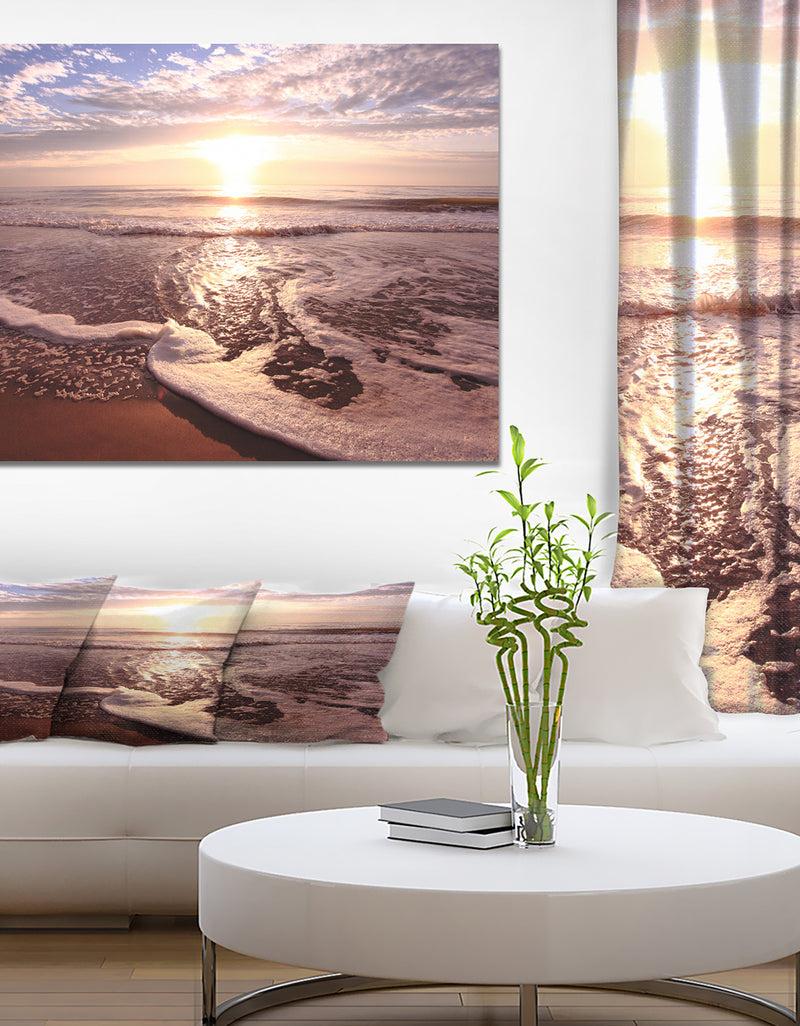 designq Sunrise at the Beach - Sea & Shore Photography on wrapped Canvas