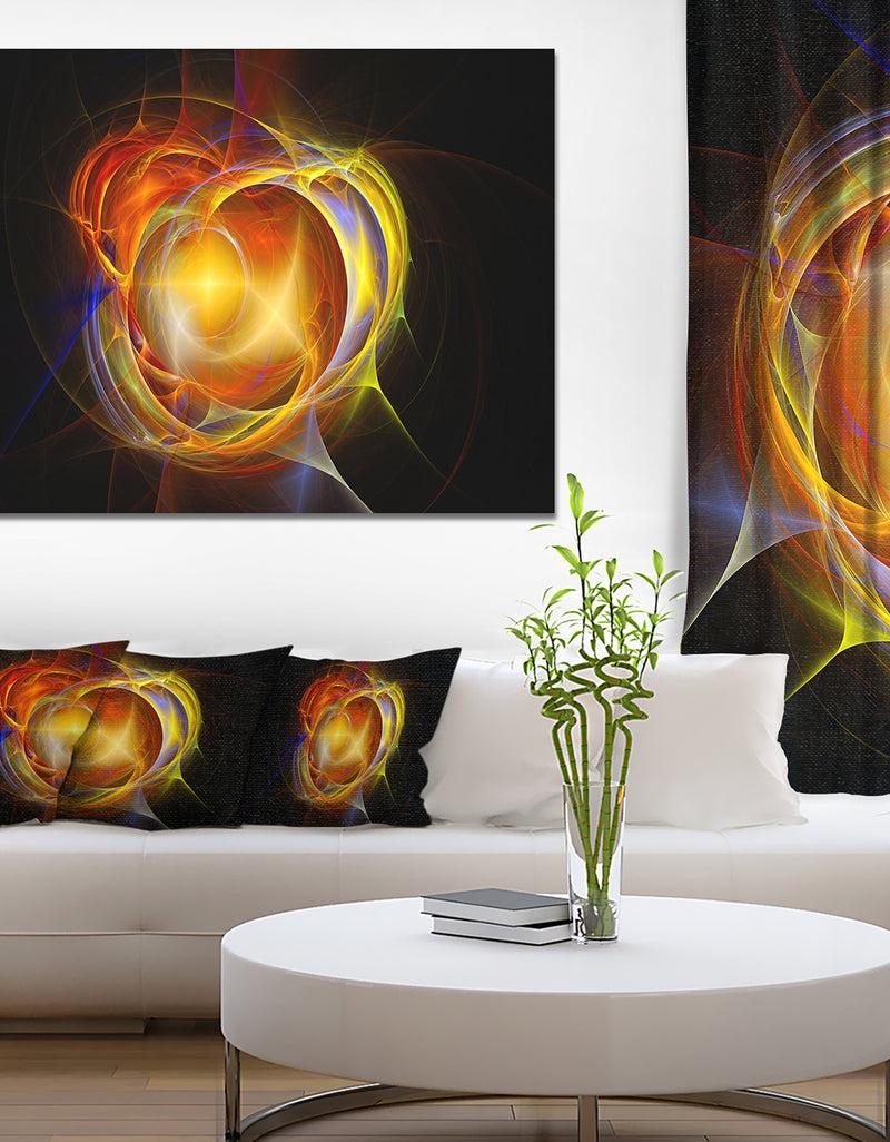 designq Supernova Explosion in Black - Digital Art Canvas Print