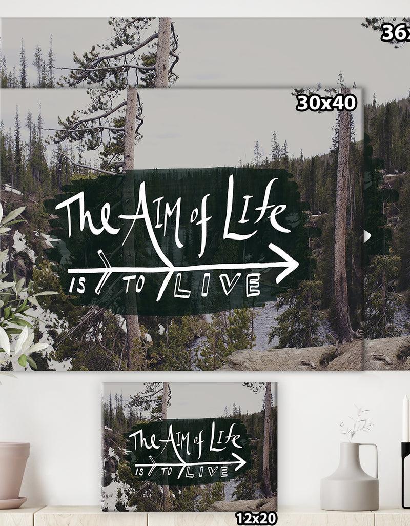Designq The Aim Of Life - Cottage Premium Canvas Wall Art
