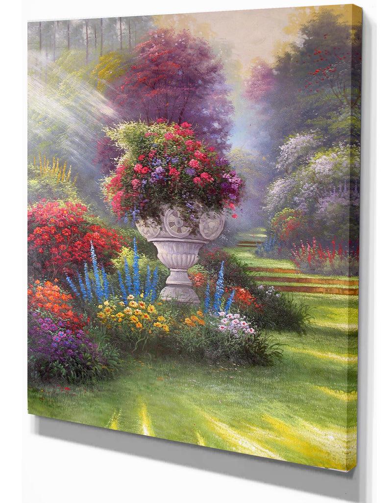 Designq The Garden Of Hope - Landscapes Painting Print On Wrapped Canvas