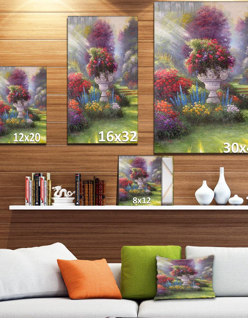 Designq The Garden Of Hope - Landscapes Painting Print On Wrapped Canvas