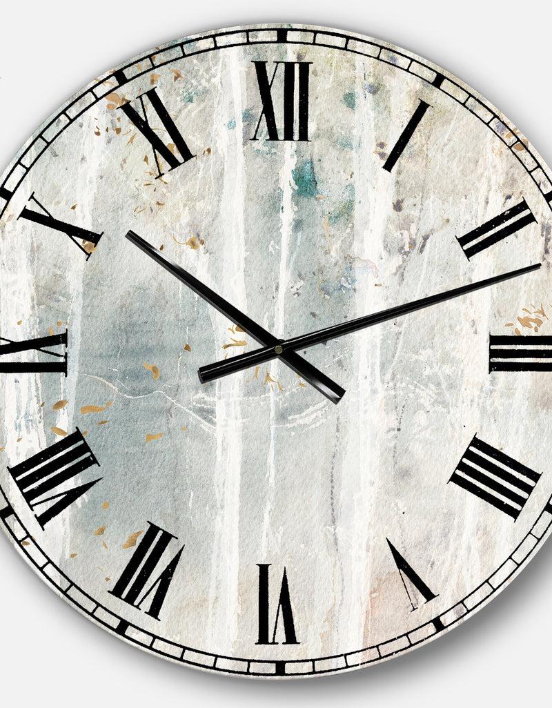 Designq The Gray Barn Jartop 'A Woodland Walk Into The Forest VI - Farmhouse Oversized Metal Clock