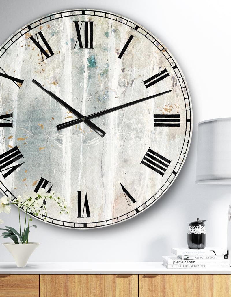 designq The Gray Barn Jartop 'A Woodland Walk into the Forest VI - Farmhouse Oversized Metal Clock