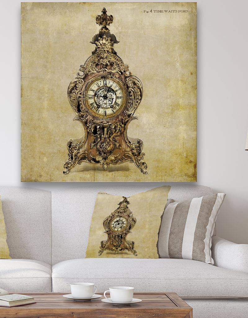 designq Time Waits - Traditional Gallery-wrapped Canvas