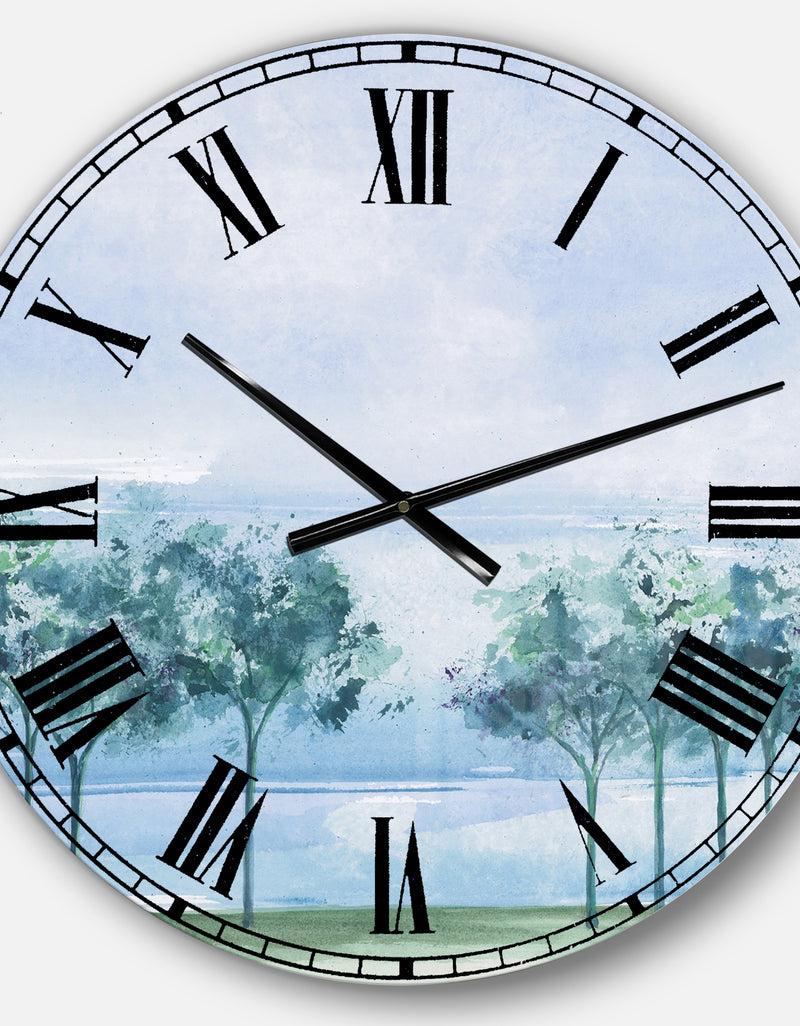 Designq Tree Across The Lake - Traditional Large Wall CLock