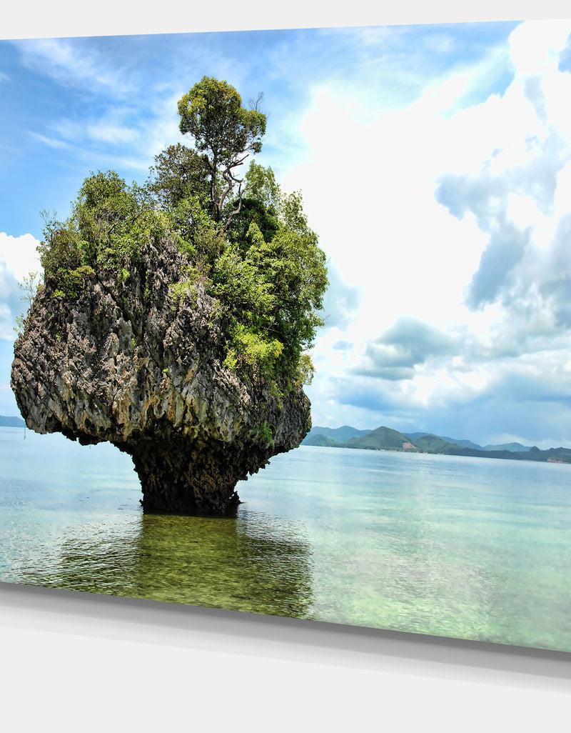 Designq Tree Island In Summer - Landscape Photography Canvas Print