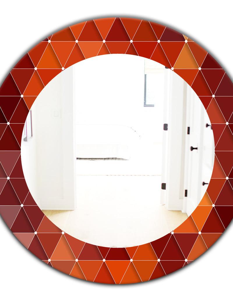 Designq Triangular Colourfields 17 - Modern Mirror - Oval Or Round Wall Mirror