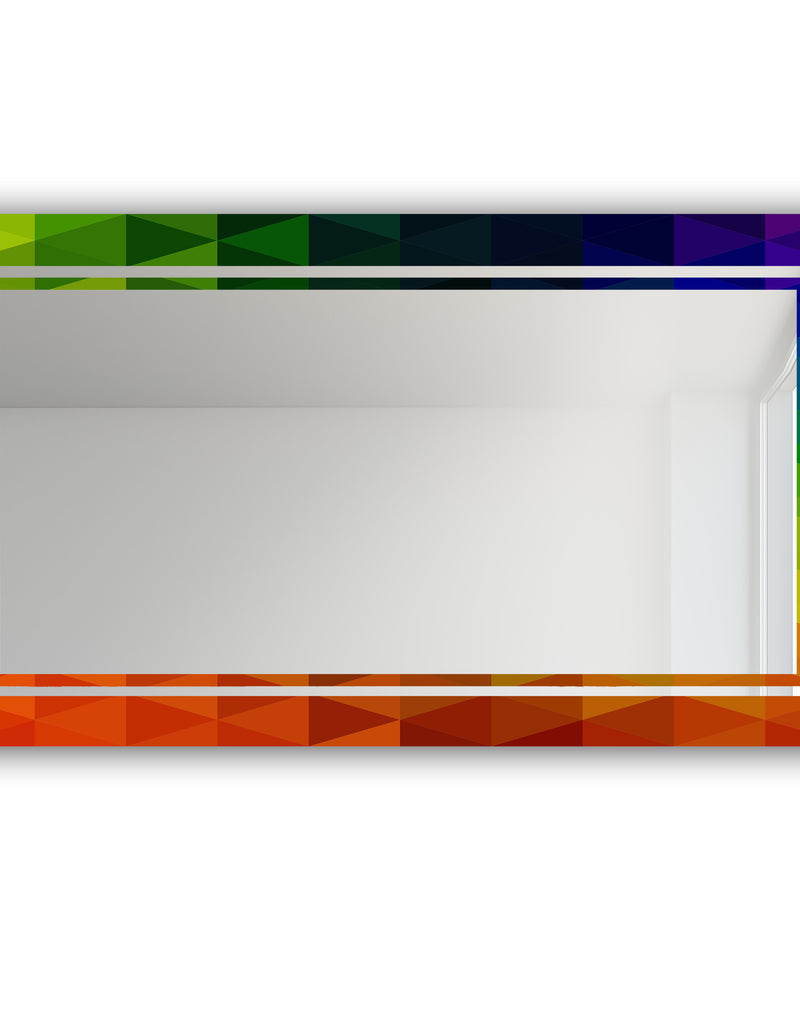 Designq Triangular Colourfields 40 - Glam Mirror - Modern Vanity Mirror