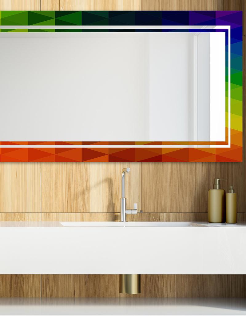 designq Triangular Colourfields 40 - Glam Mirror - Modern Vanity Mirror