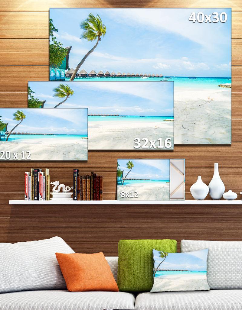 Designq Tropical Maldives Island - Seashore Canvas Wall Artwork