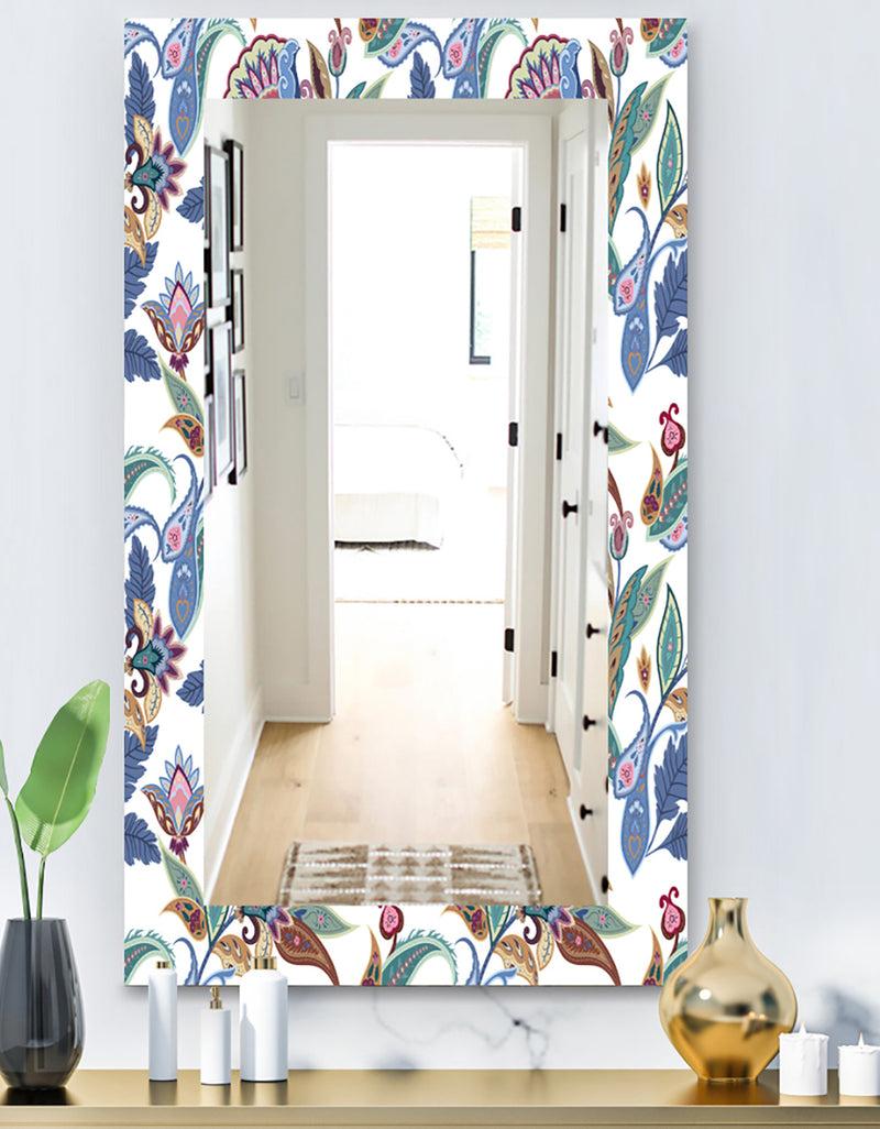 designq Tropical Mood Blue 1 - Bohemian and Eclectic Mirror - Vanity Mirror
