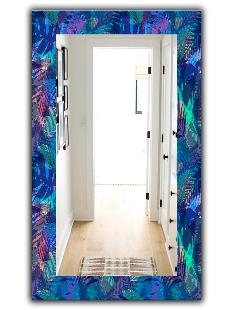 Designq Tropical Mood Blue 7 - Modern Mirror - Vanity Mirror