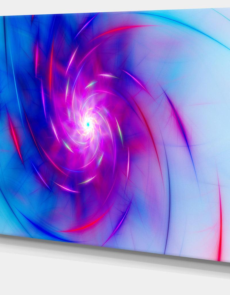 Designq Turquoise Whirlpool Fractal Spirals'Large Abstract Canvas Art Print