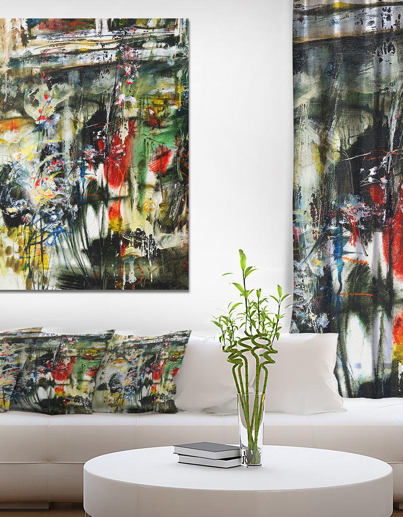 designq Under the windows painting - Contemporary Painting Print on Wrapped Canvas