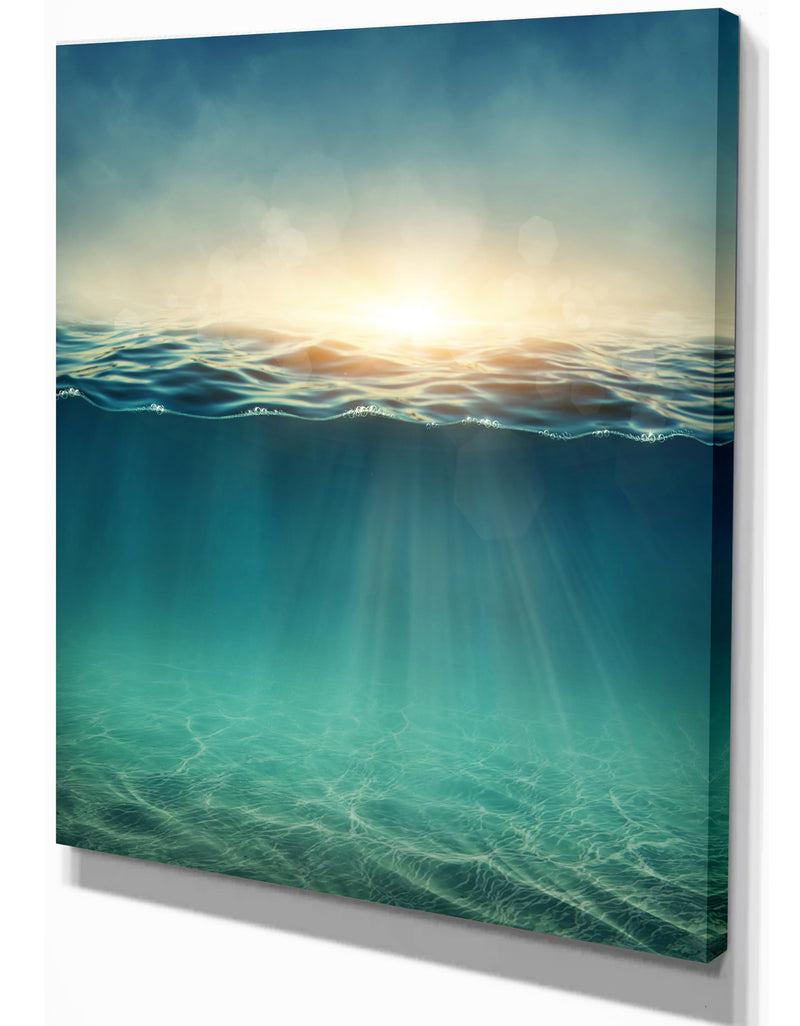 Designq Underwater Abstract - Abstract Sea & Shore Photographic On Wrapped Canvas