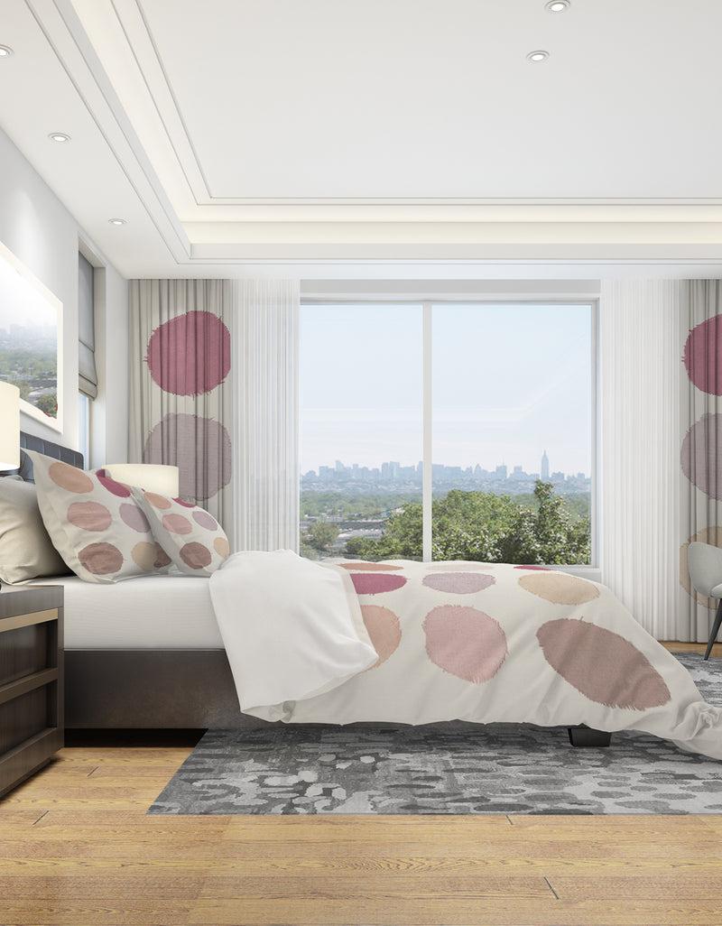 Designq Unique Beige Circle Designs - Geometric Duvet Cover Set