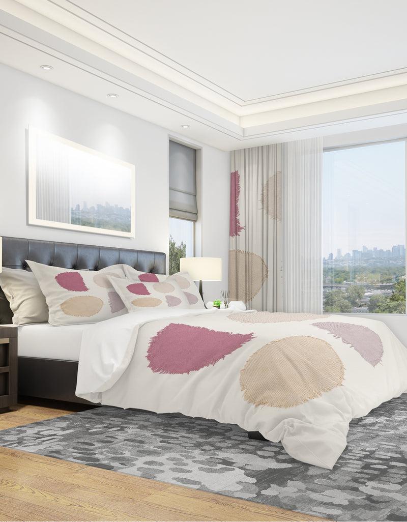 Designq Unique Beige Circle Designs II - Geometric Duvet Cover Set