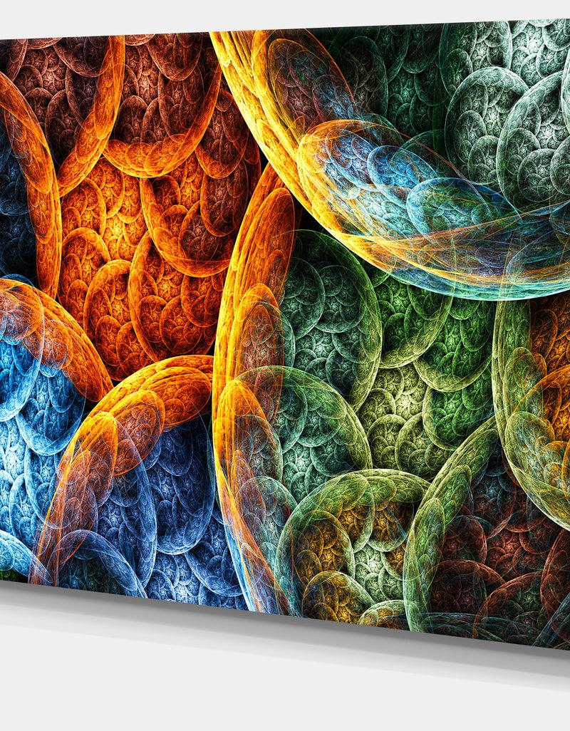 Designq Vibrant Colorful Clouds'Extra Large Abstract Canvas Art Print