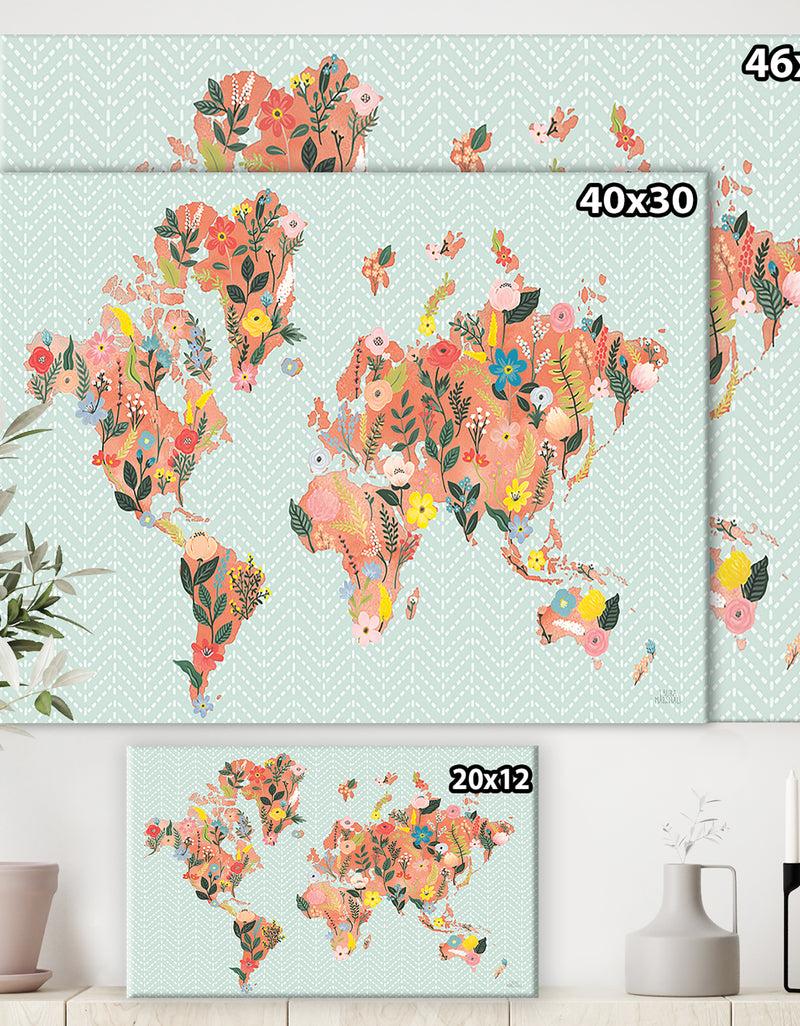 Designq WA Wild Garden World - Cottage Canvas Wall Art
