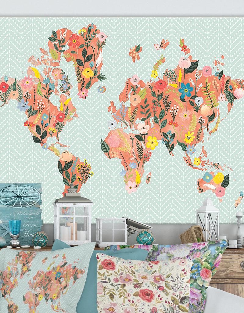 designq WA Wild Garden World - Cottage Canvas Wall Art