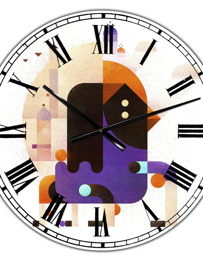 Designq Waiting For Tomorrow - Large Mid-Century Wall Clock