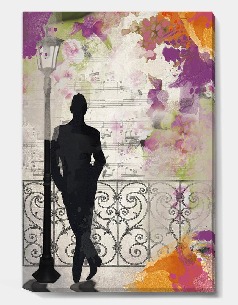 Designq Waiting In Paris - Traditional Canvas Artwork