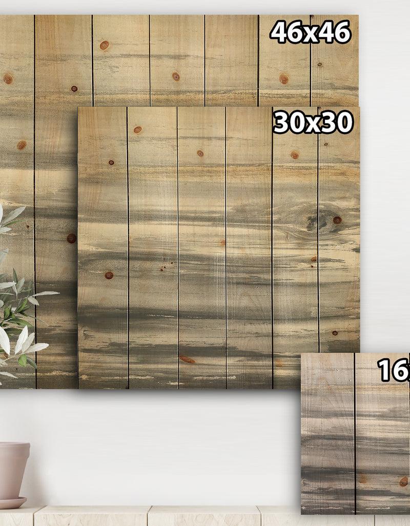 Designq Watercolor Colorfields II - Glam Print On Natural Pine Wood
