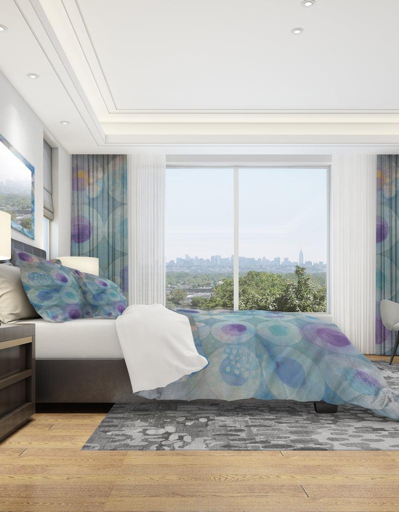Designq Watercolor Geometrical Circles II - Geometric Duvet Cover Set