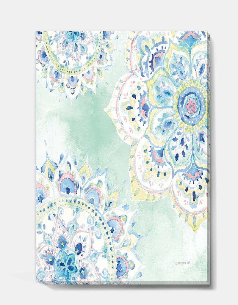 Designq Watercolor Mandalas IV - Floral & Botanical Canvas Artwork