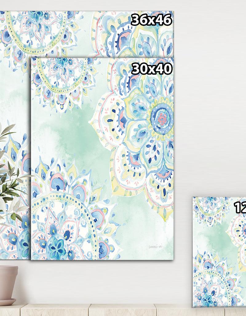 Designq Watercolor Mandalas IV - Floral & Botanical Canvas Artwork