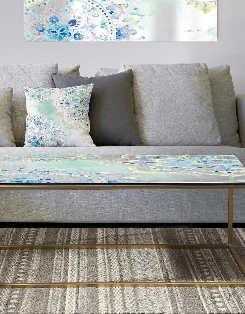 designq Watercolor mandalas IV - Metal Traditional Coffee Table