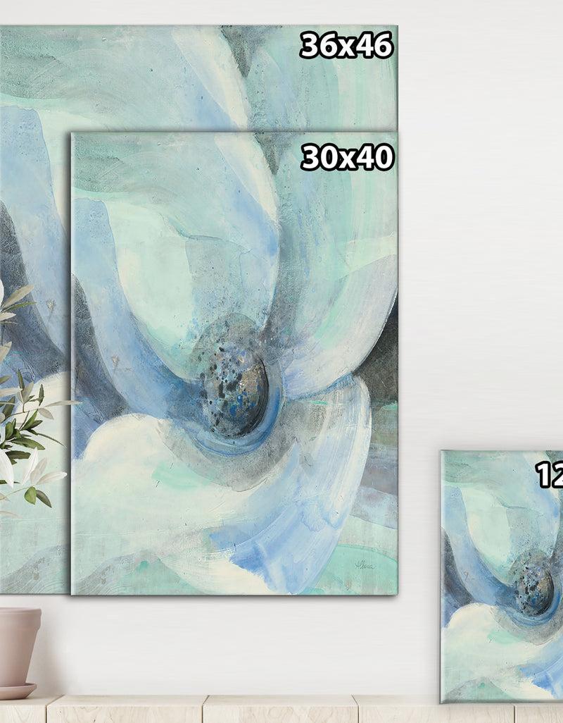 Designq Watercolor Moonlight Magnolia II - Farmhouse Gallery-wrapped Canvas