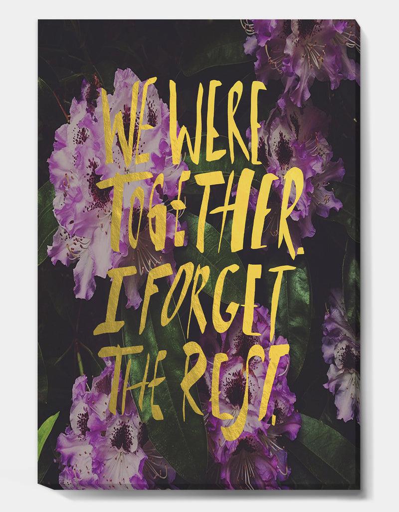 Designq We Were Together - Glam Gallery-wrapped Canvas