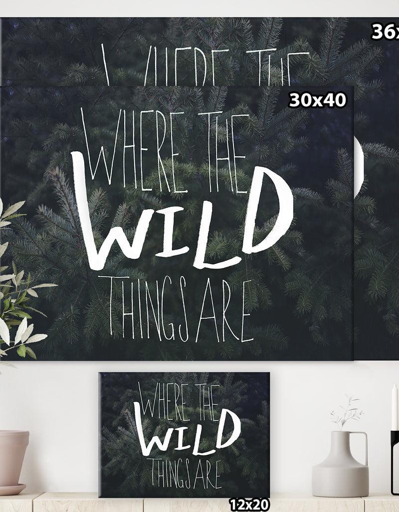 Designq Where The Wild Things Are - Cottage Gallery-wrapped Canvas