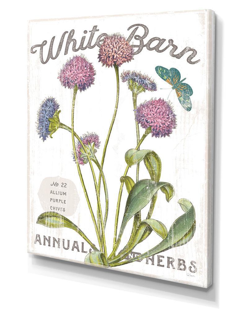 Designq White Barn Flowers VI - Cottage Canvas Wall Art